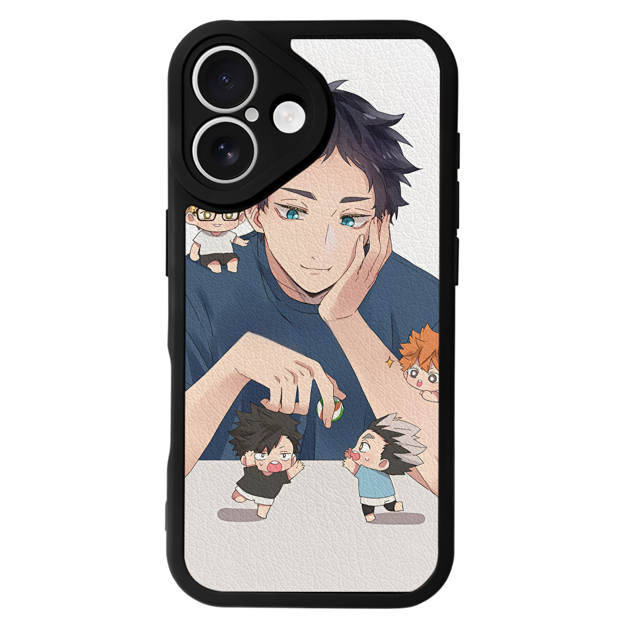 （画像用） ハイキュー!! Haikyu!! 【iPhone 16シリーズ対応】シリコンスマホケース（レザー調） 材質：シリコン
